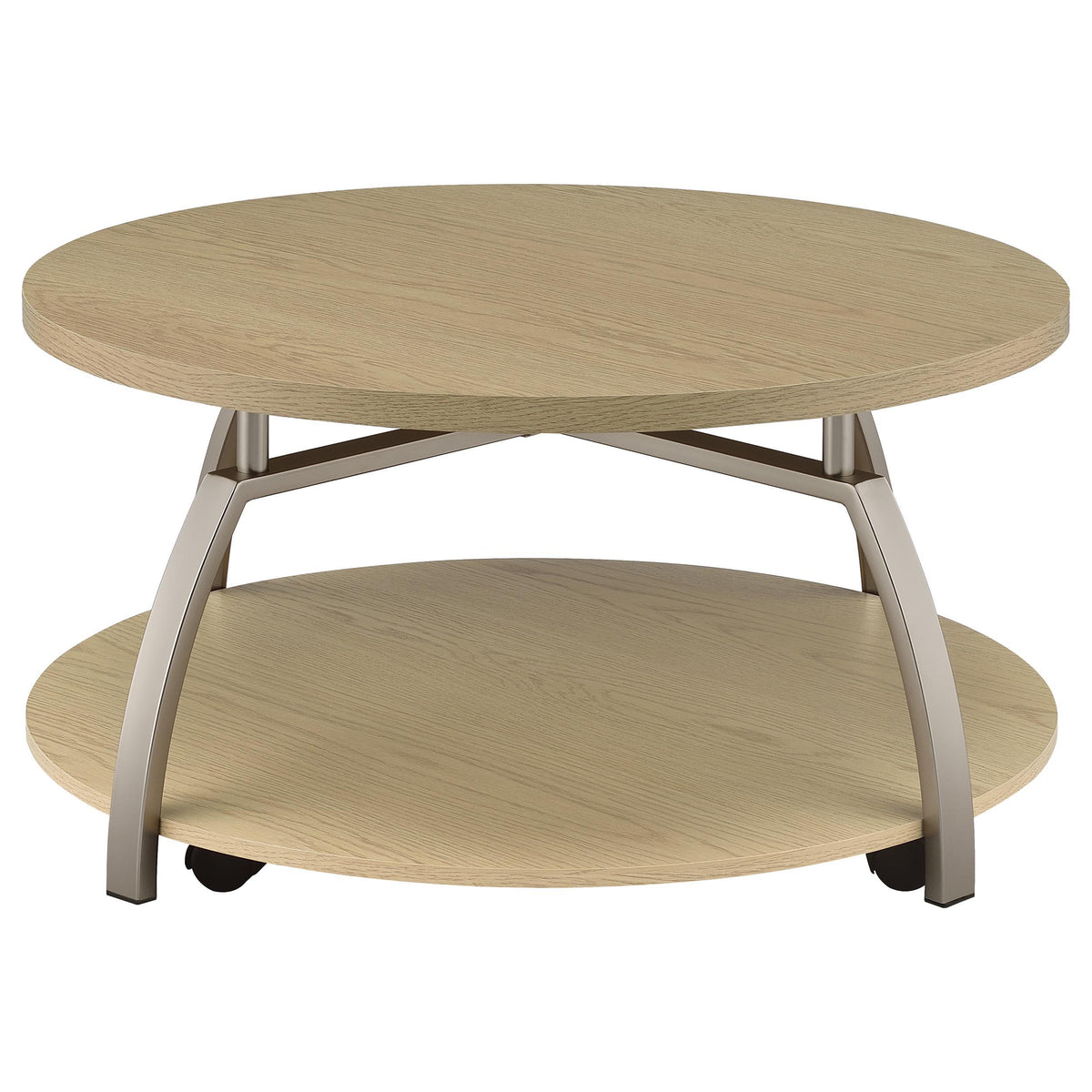 Dacre Greige 2-piece Round Coffee and End Table Set from Coaster - Luna Furniture