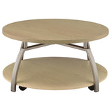 Dacre Greige 3-piece Round Coffee and End Table Set from Coaster - Luna Furniture