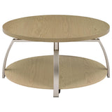 Dacre Greige 3-piece Round Coffee and End Table Set from Coaster - Luna Furniture