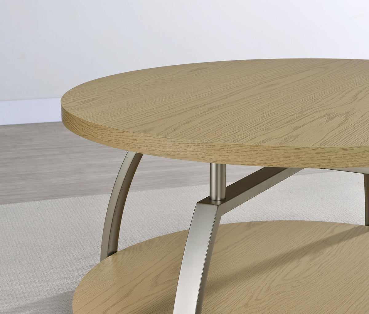 Dacre Greige 3-piece Round Coffee and End Table Set from Coaster - Luna Furniture