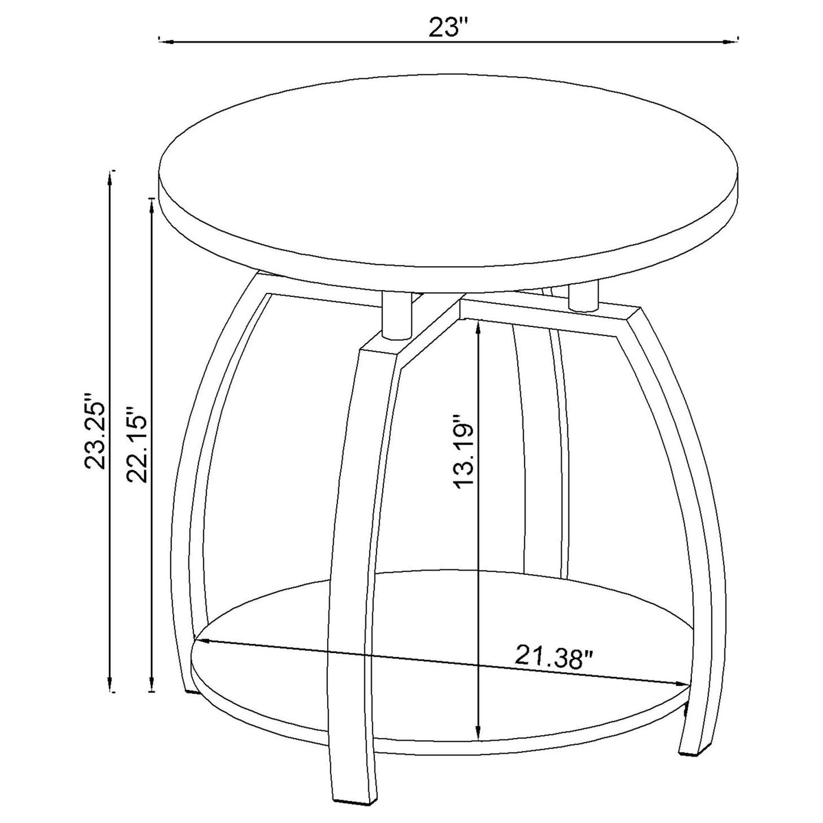 Dacre Greige 3-piece Round Coffee and End Table Set from Coaster - Luna Furniture