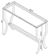 Saide Chrome Rectangular Sofa Table with Mirrored Shelf from Coaster - Luna Furniture