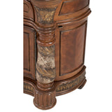 Villa Valencia Classic Chestnut Bedside Chest With Mirror from Michael Amini - Luna Furniture