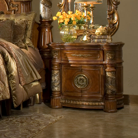 Villa Valencia Classic Chestnut Bedside Chest from Michael Amini - Luna Furniture