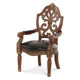Villa Valencia Classic Chestnut Leather Desk Chair from Michael Amini - Luna Furniture