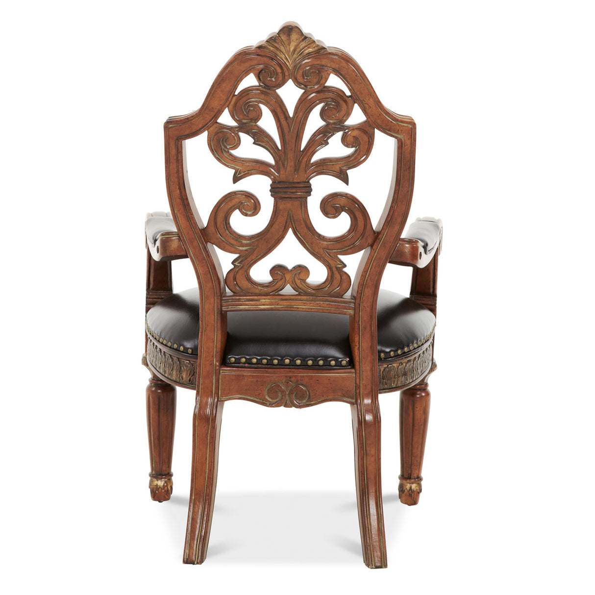 Villa Valencia Classic Chestnut Leather Desk Chair from Michael Amini - Luna Furniture