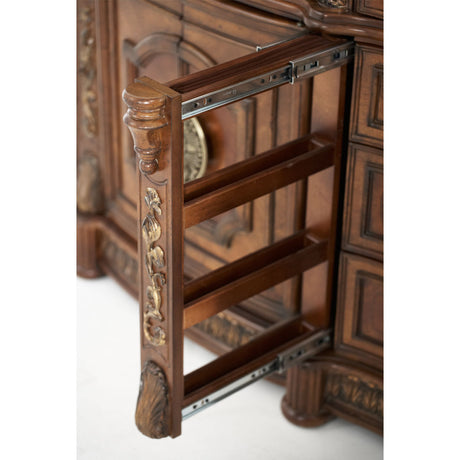 Villa Valencia Classic Chestnut Dresser With Mirror from Michael Amini - Luna Furniture