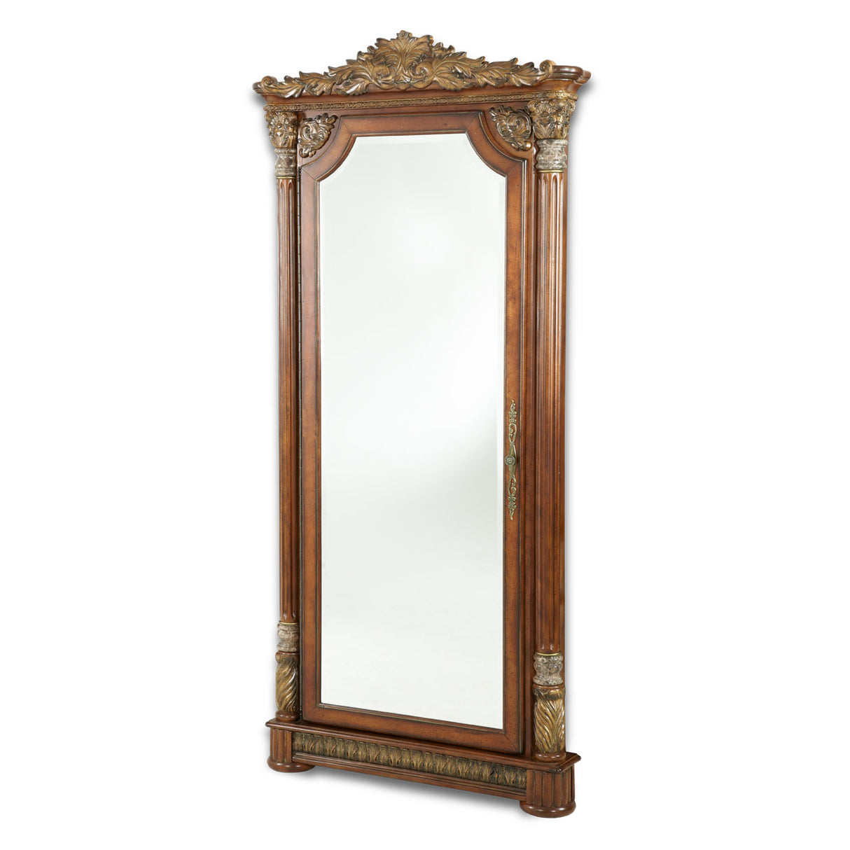 Villa Valencia Classic Chestnut Accent Floor Mirror from Michael Amini - Luna Furniture