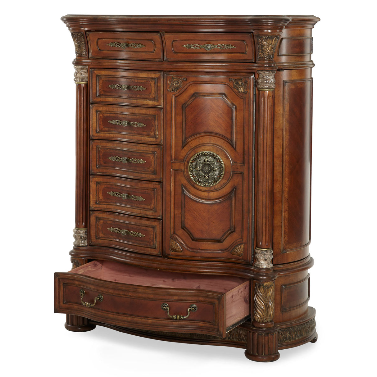 Villa Valencia Classic Chestnut Gentleman's Chest Classic Chestnut from Michael Amini - Luna Furniture