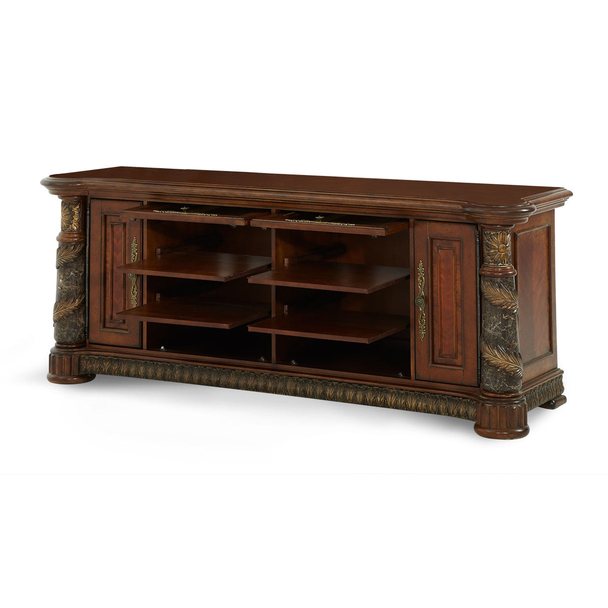 Villa Valencia Classic Chestnut Entertainment Base from Michael Amini - Luna Furniture