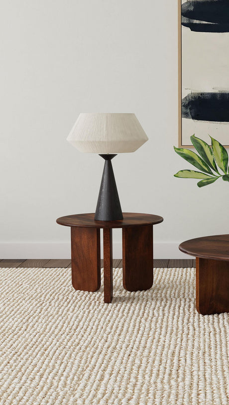Dale Brown Round Solid Mango Wood Side End Table from Coaster - Luna Furniture