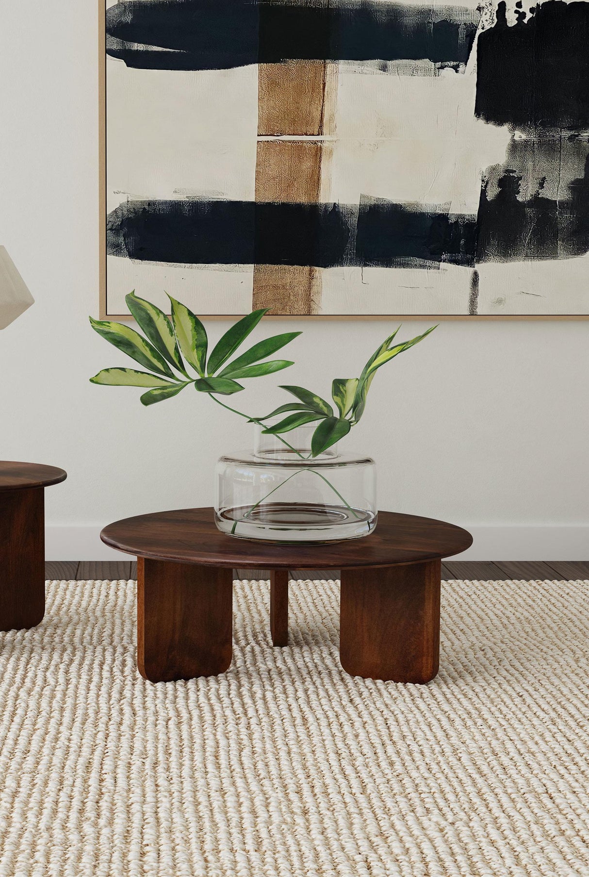 Dale Brown Round Solid Mango Wood Coffee Table from Coaster - Luna Furniture