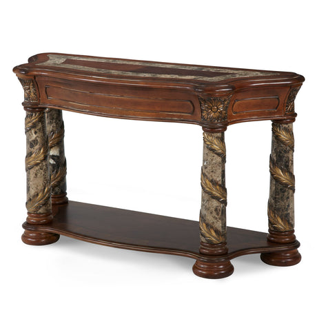 Villa Valencia Classic Chestnut Sofa Table from Michael Amini - Luna Furniture