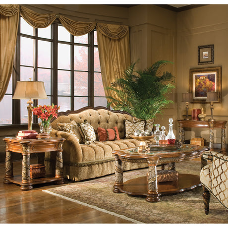 Villa Valencia Classic Chestnut Sofa Table from Michael Amini - Luna Furniture