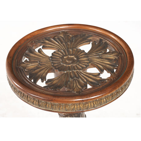 Villa Valencia Classic Chestnut Chairside Accent Table from Michael Amini - Luna Furniture