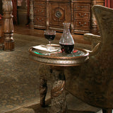 Villa Valencia Classic Chestnut Chairside Accent Table from Michael Amini - Luna Furniture