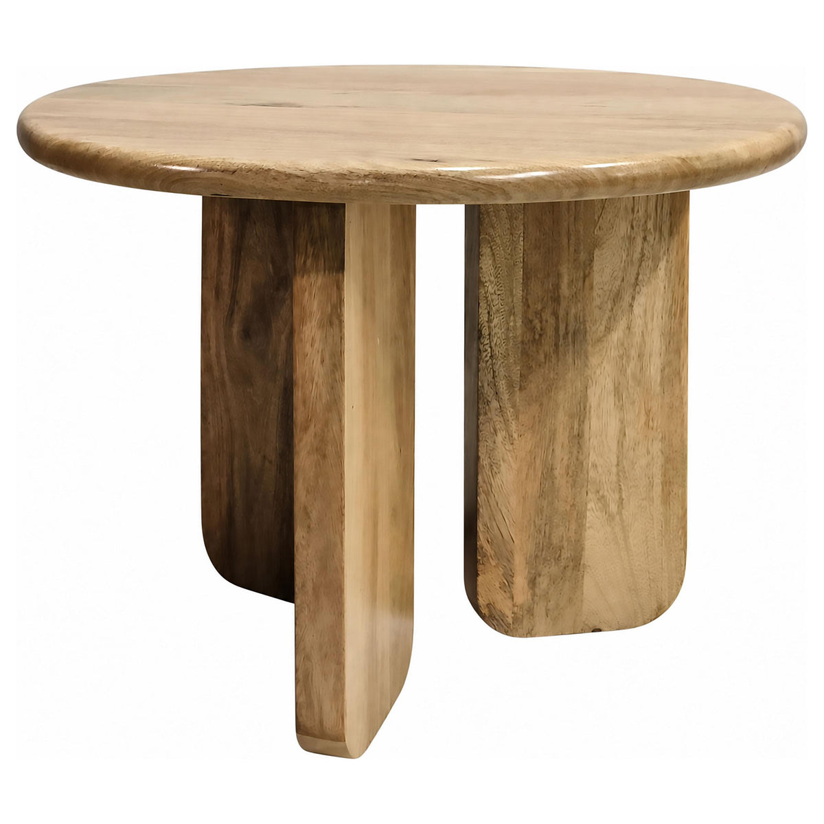 Dale Natural Mango Sculptural Round Solid Mango Wood End Table from Coaster - Luna Furniture