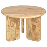 Dale Natural Mango Sculptural Round Solid Mango Wood End Table from Coaster - Luna Furniture