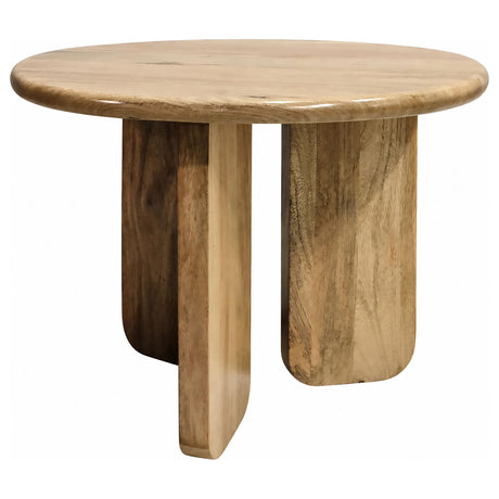 Dale Natural Mango 2-Piece Round Mango Wood Coffee and End Table Set from Coaster - Luna Furniture