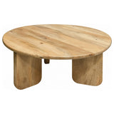 Dale Natural Mango 2-Piece Round Mango Wood Coffee and End Table Set from Coaster - Luna Furniture