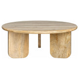 Dale Natural Mango Sculptural Round Solid Mango Wood Coffee Table from Coaster - Luna Furniture