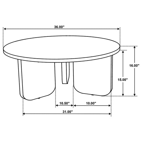 Dale Natural Mango Round Sculptural Wood Coffee Table from Coaster - Luna Furniture