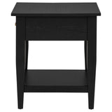 Lindenton Black 1-drawer Wood Occasional Side End Table from Coaster - Luna Furniture