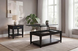 Lindenton Black 2-Piece Wood Lift-Top Coffee and End Table Set from Coaster - Luna Furniture