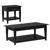 Lindenton Black 2-Piece Wood Lift-Top Coffee and End Table Set from Coaster - Luna Furniture