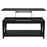 Lindenton Black 2-Piece Wood Lift-Top Coffee and End Table Set from Coaster - Luna Furniture