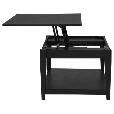 Lindenton Black 2-Piece Wood Lift-Top Coffee and End Table Set from Coaster - Luna Furniture