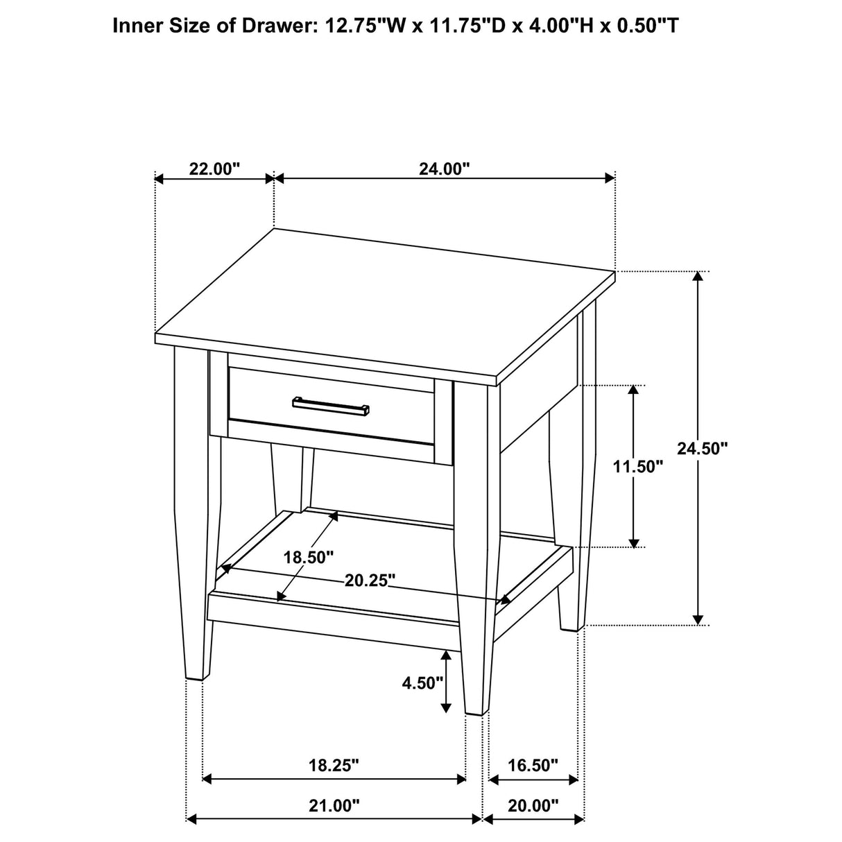 Lindenton Black 2-Piece Wood Lift-Top Coffee and End Table Set from Coaster - Luna Furniture