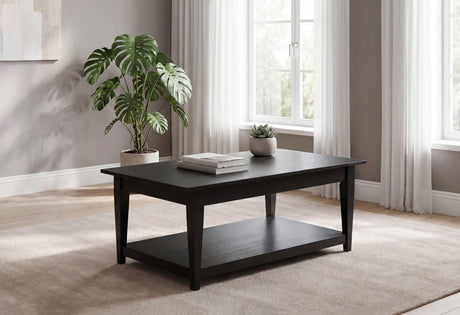 Lindenton Black Lift-Top Occasional Cocktail Coffee Table from Coaster - Luna Furniture