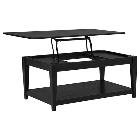 Lindenton Black Lift-Top Occasional Cocktail Coffee Table from Coaster - Luna Furniture