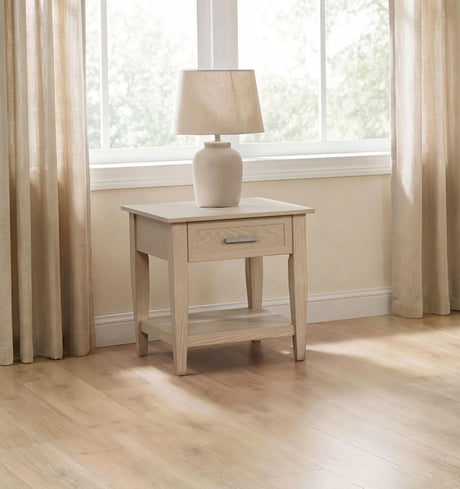 Lindenton Blonde 1-drawer Wood Occasional Side End Table from Coaster - Luna Furniture