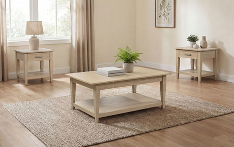 Lindenton Blonde 3-Piece Wood Lift-Top Coffee and End Table Set from Coaster - Luna Furniture