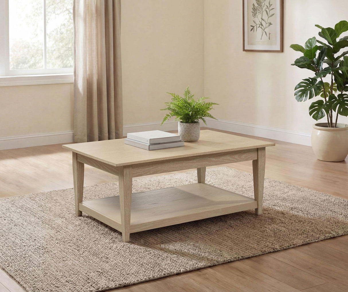 Lindenton Blonde Lift-Top Occasional Cocktail Coffee Table from Coaster - Luna Furniture