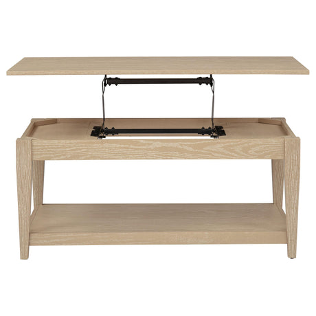 Lindenton Blonde Lift-Top Occasional Cocktail Coffee Table from Coaster - Luna Furniture