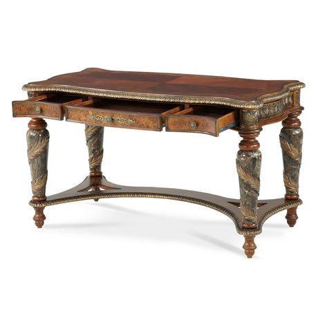 Villa Valencia Classic Chestnut Writing Desk from Michael Amini - Luna Furniture