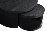 Sweeney Black 2-Piece Round Wood Occasional Nesting Table Set from Coaster - Luna Furniture
