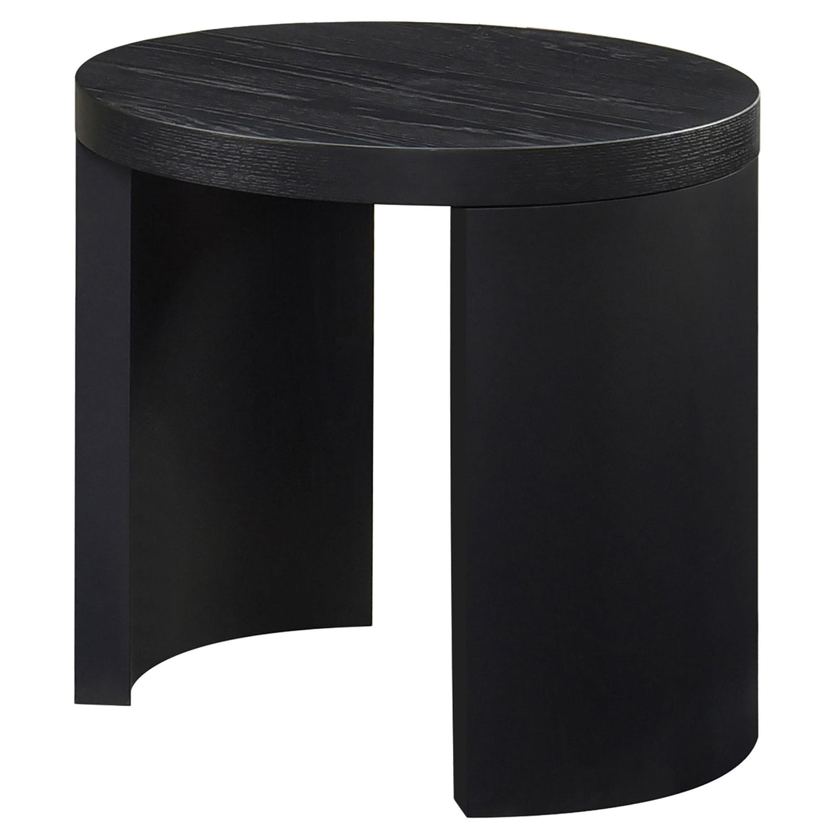Sweeney Black 24-inch Round Wood Occasional Side End Table from Coaster - Luna Furniture