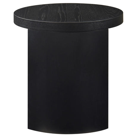 Sweeney Black 24-inch Round Wood Occasional Side End Table from Coaster - Luna Furniture