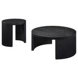Sweeney Black 2-Piece Coffee and End Occasional Table Set from Coaster - Luna Furniture