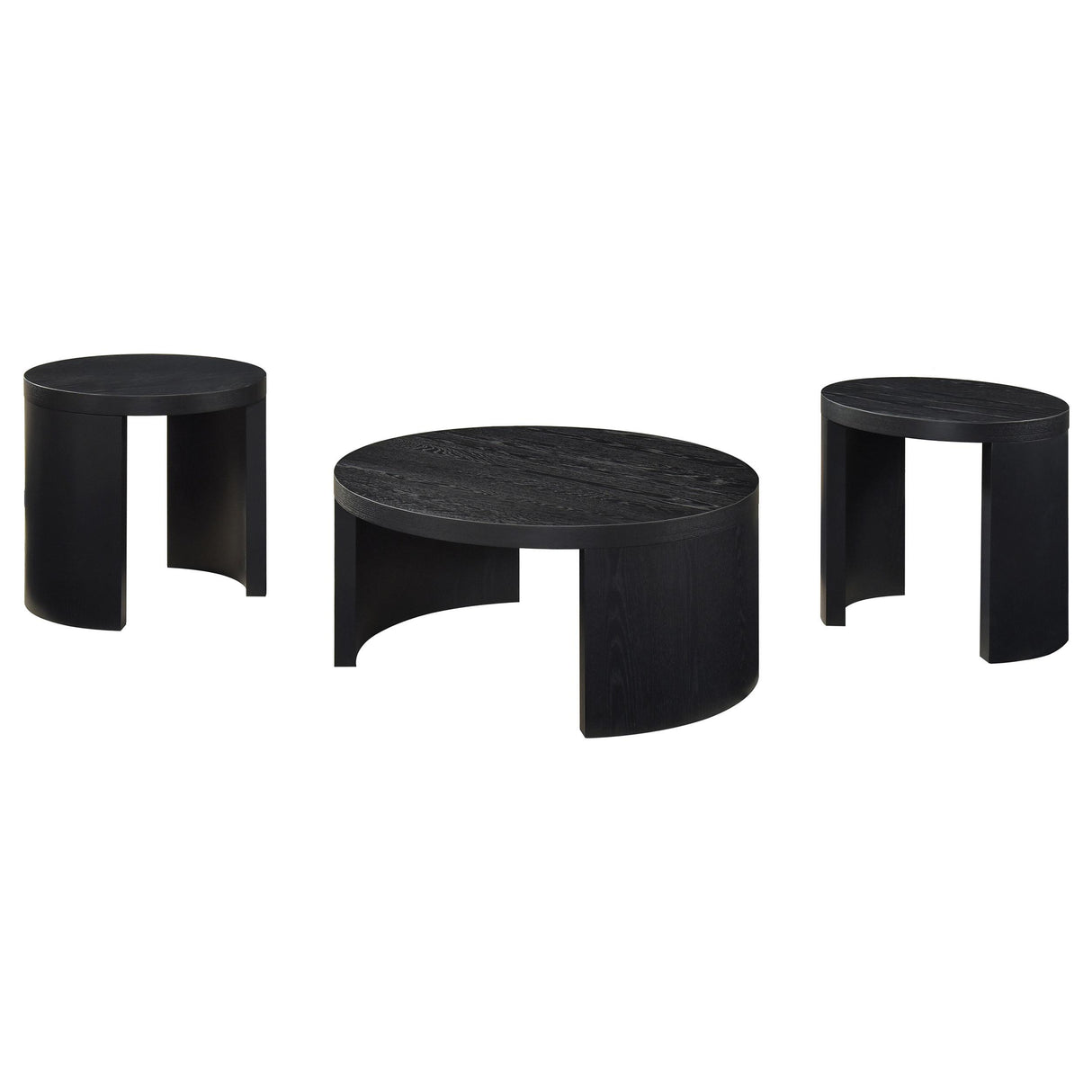 Sweeney Black 3-Piece Coffee and End Occasional Table Set from Coaster - Luna Furniture