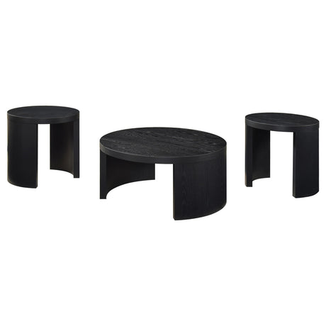 Sweeney Black 3-Piece Coffee and End Occasional Table Set from Coaster - Luna Furniture