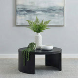 Sweeney Black 39-inch Round Wood Occasional Cocktail Coffee Table from Coaster - Luna Furniture