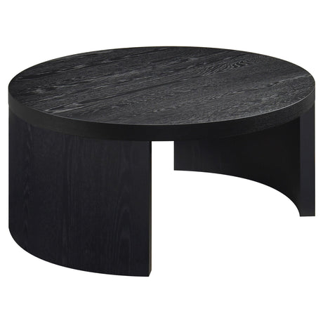 Sweeney Black 39-inch Round Wood Occasional Cocktail Coffee Table from Coaster - Luna Furniture