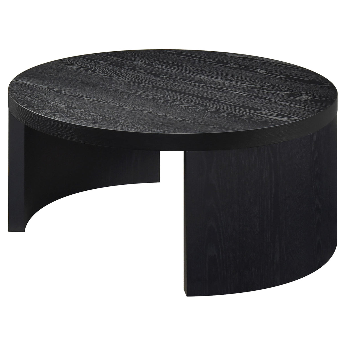 Sweeney Black 39-inch Round Wood Occasional Cocktail Coffee Table from Coaster - Luna Furniture