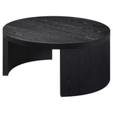 Sweeney Black 39-inch Round Wood Occasional Cocktail Coffee Table from Coaster - Luna Furniture