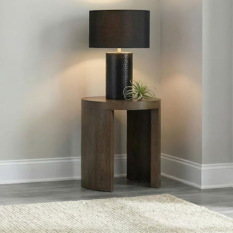 Sweeney Dark Walnut 24-inch Round Wood Occasional Side End Table from Coaster - Luna Furniture